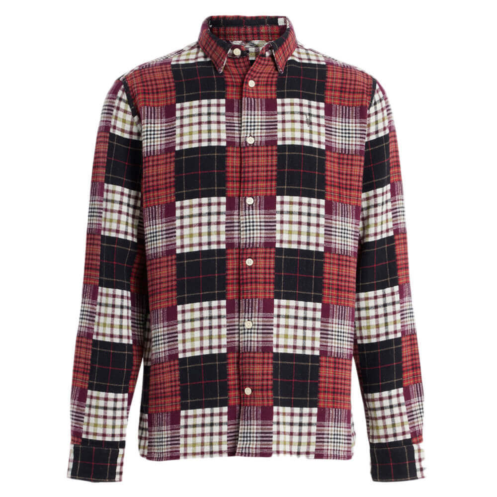 AllSaints Patchi Patchwork Checked Relaxed Shirt